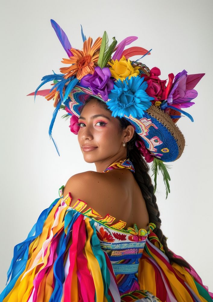 The Latina Colombian woman costume clothing apparel.