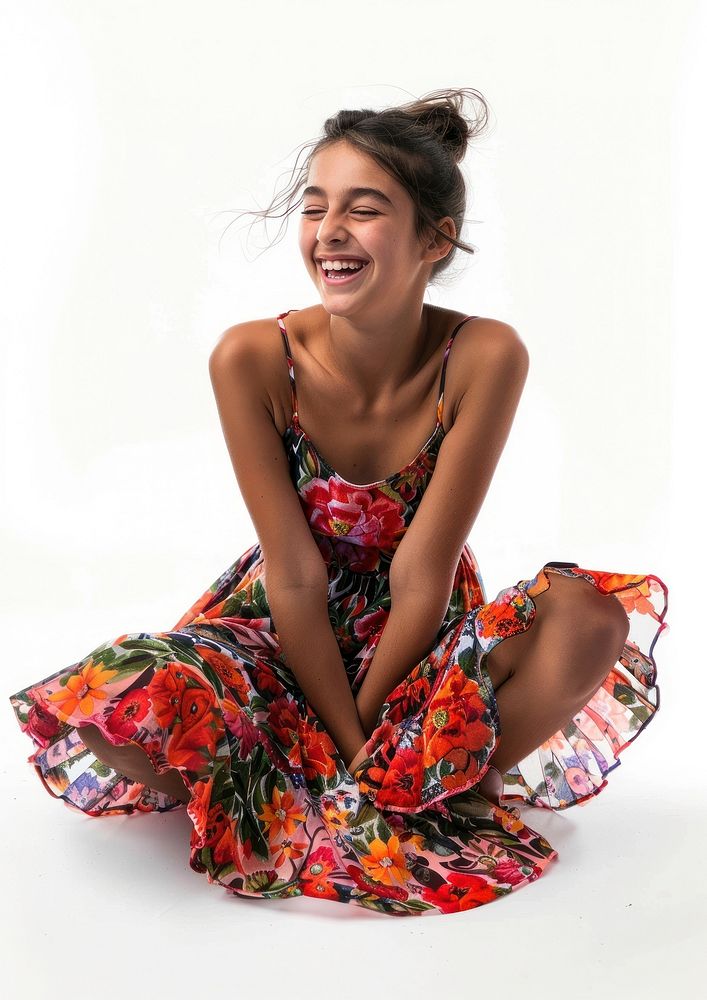 Latina Argentinian girl laugh dress photo.