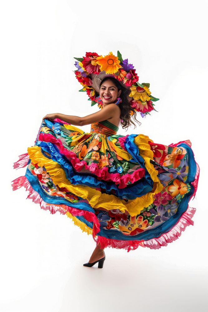 Latina Colombian woman recreation performer clothing.