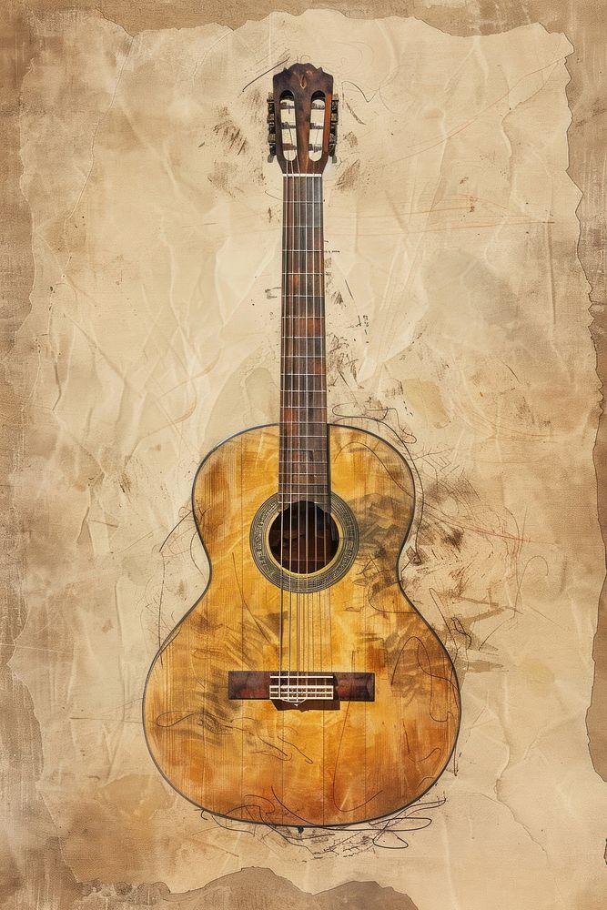 Acoustic guitar musical instrument.