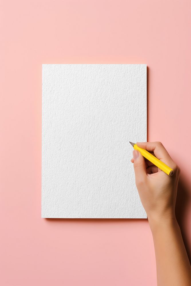 Woman draw on blank white paper