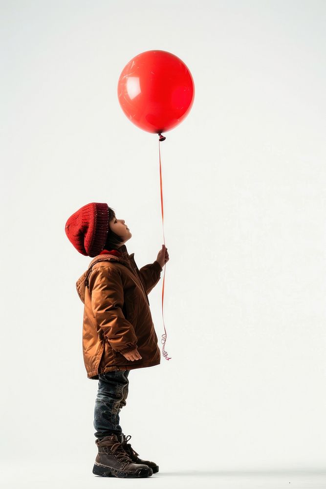 A kid holding balloon photo photography sweatshirt.
