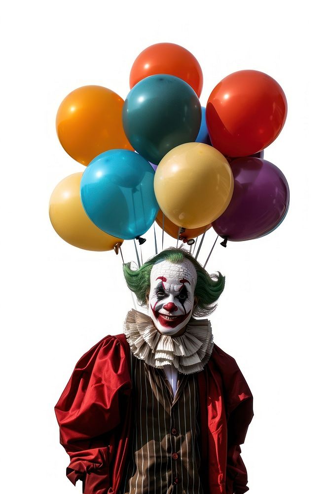 Balloon joker seller performer person human.