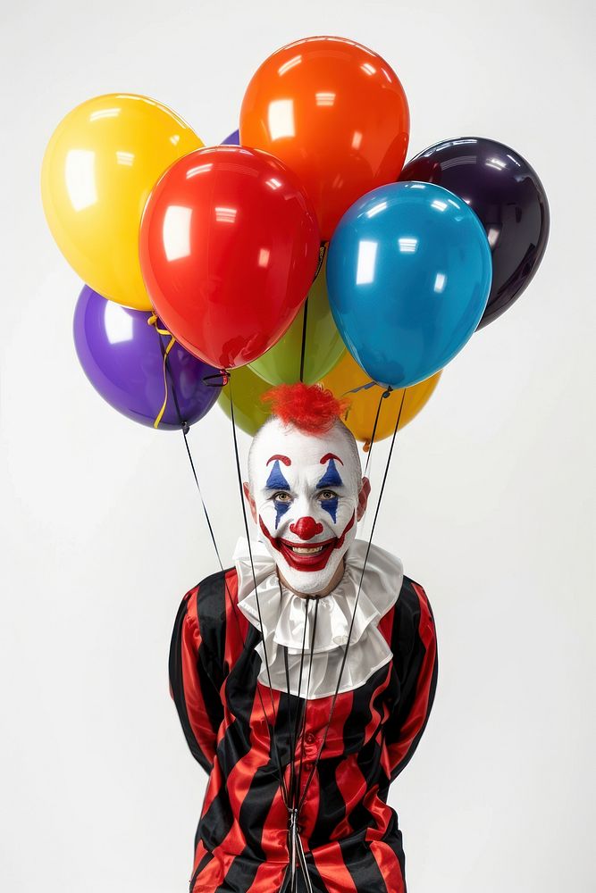 Balloon joker seller performer person adult.