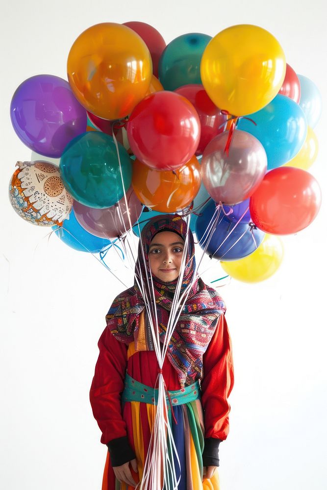 Female balloon seller photo photography portrait.
