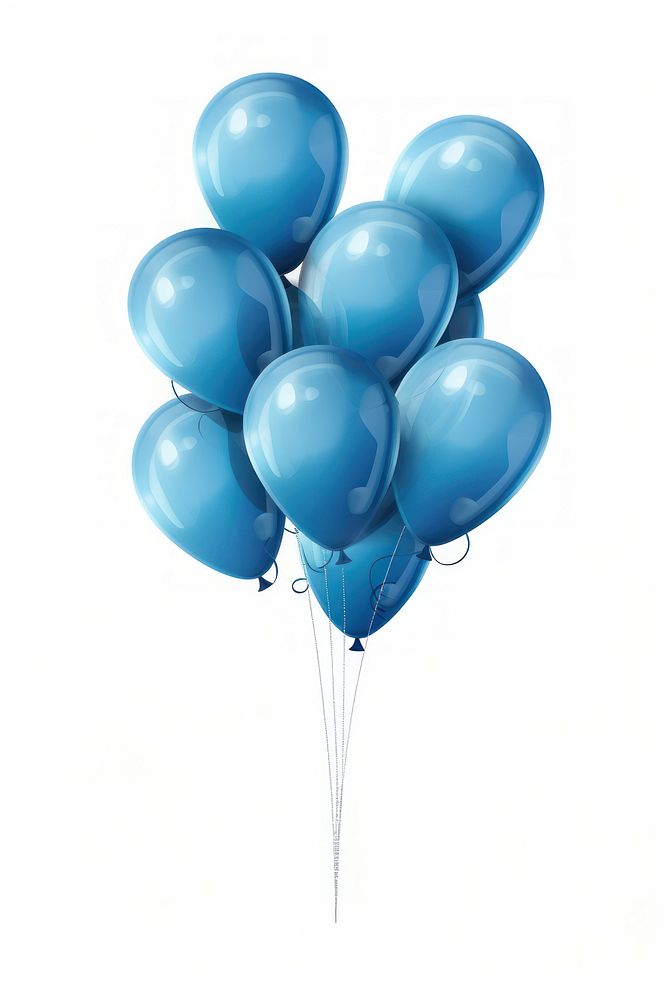 Blue balloons.