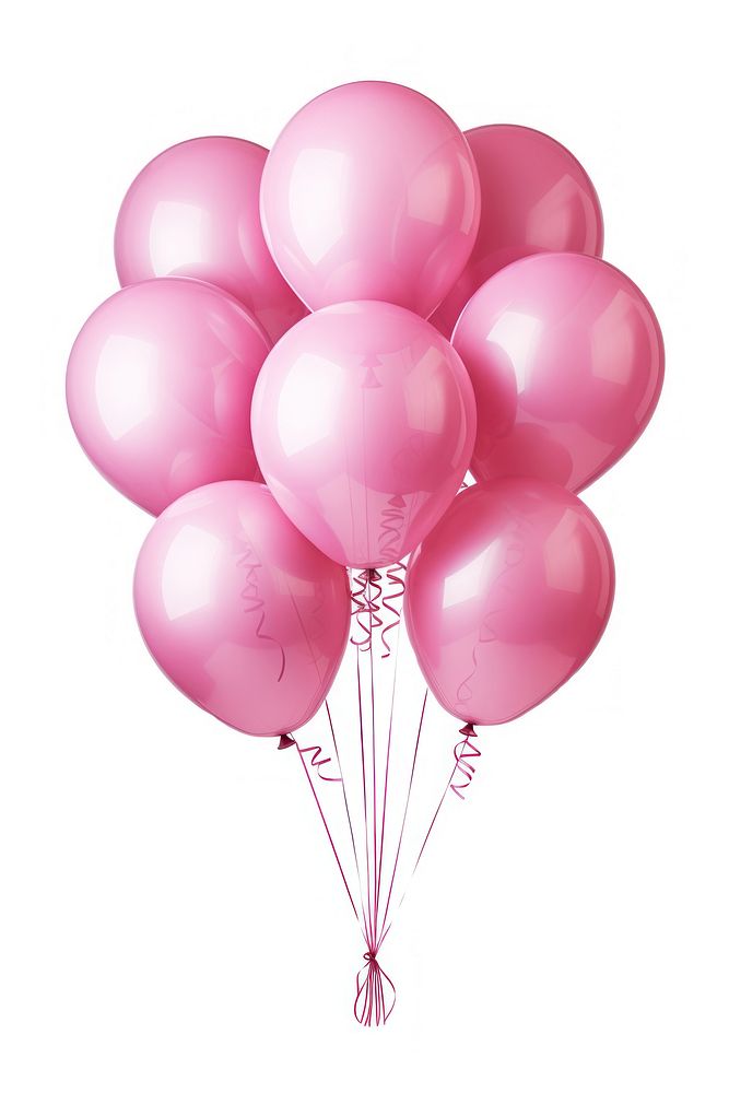 Pink balloons.