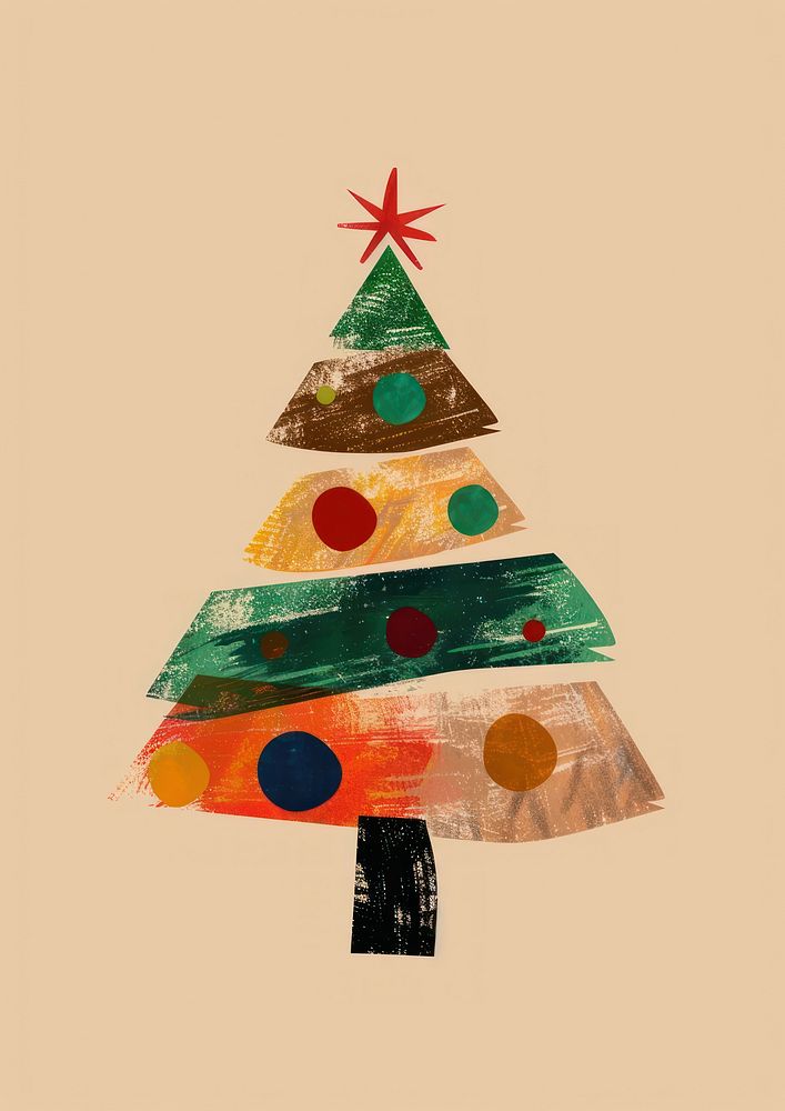 Christmas tree text festival paper.