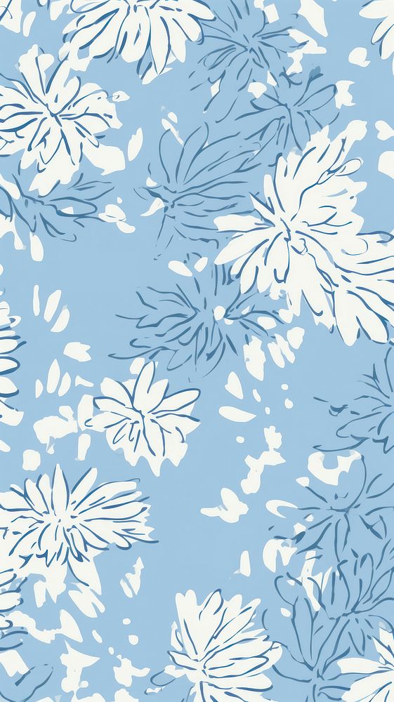 Stroke painting flower pattern outdoors graphics.