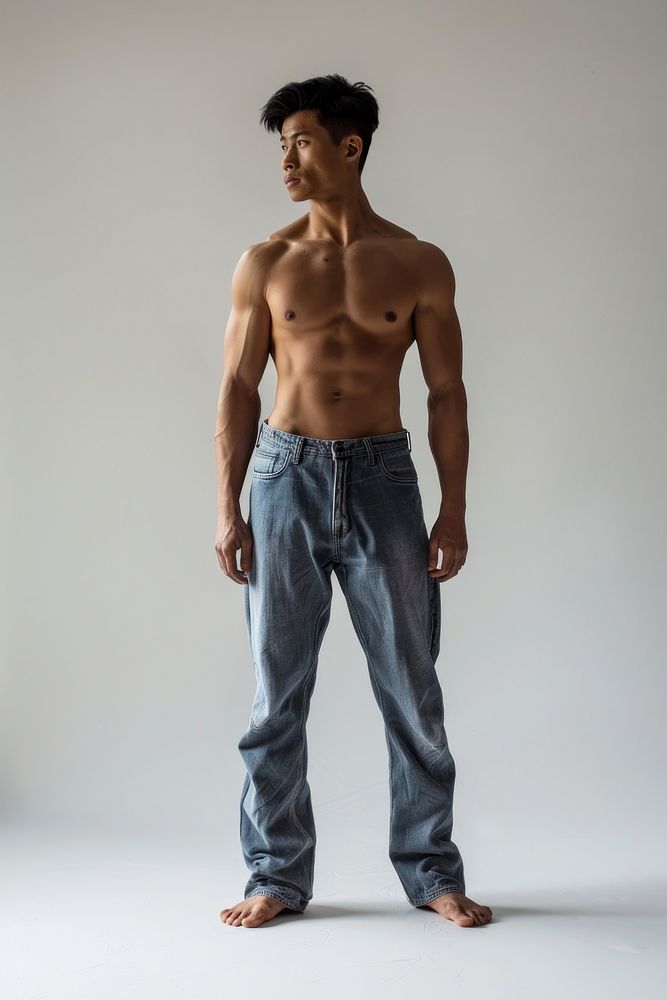Vietnamese man jeans clothing apparel.