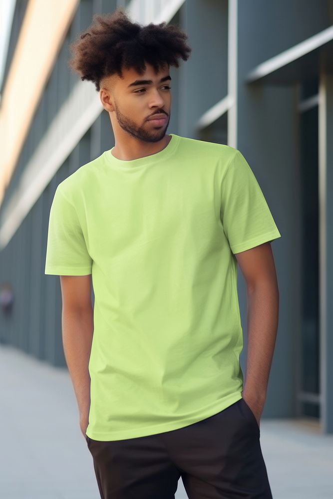 Man in green t-shirt