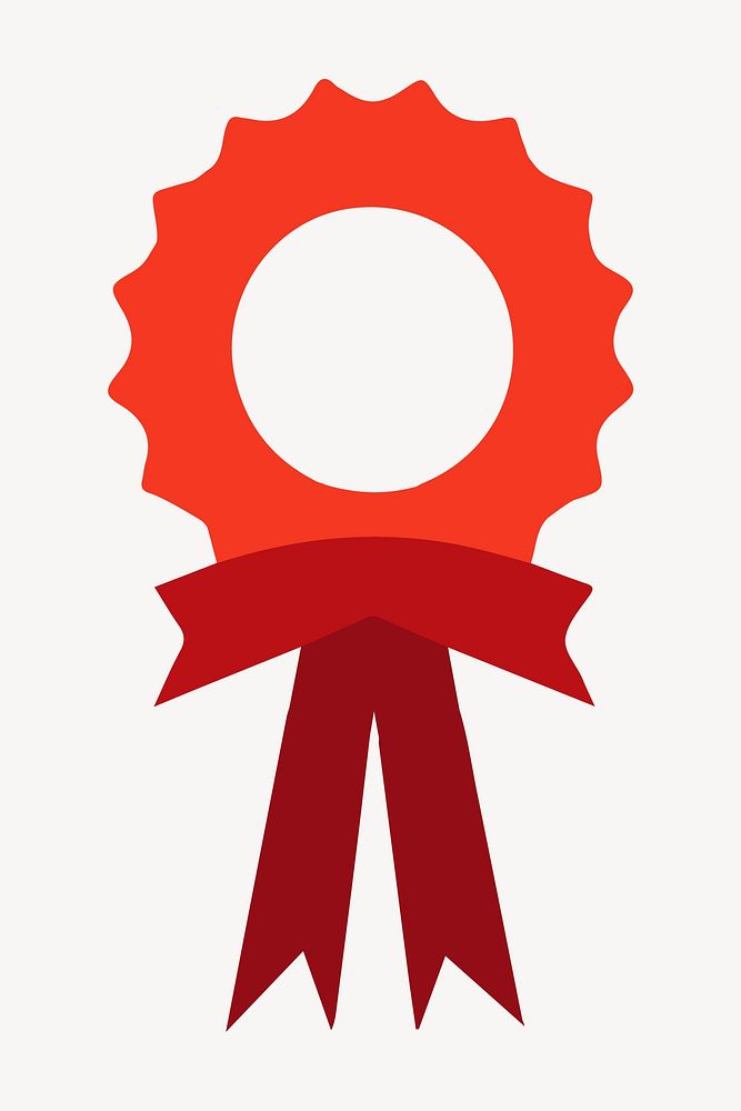 Red award ribbon illustration vector
