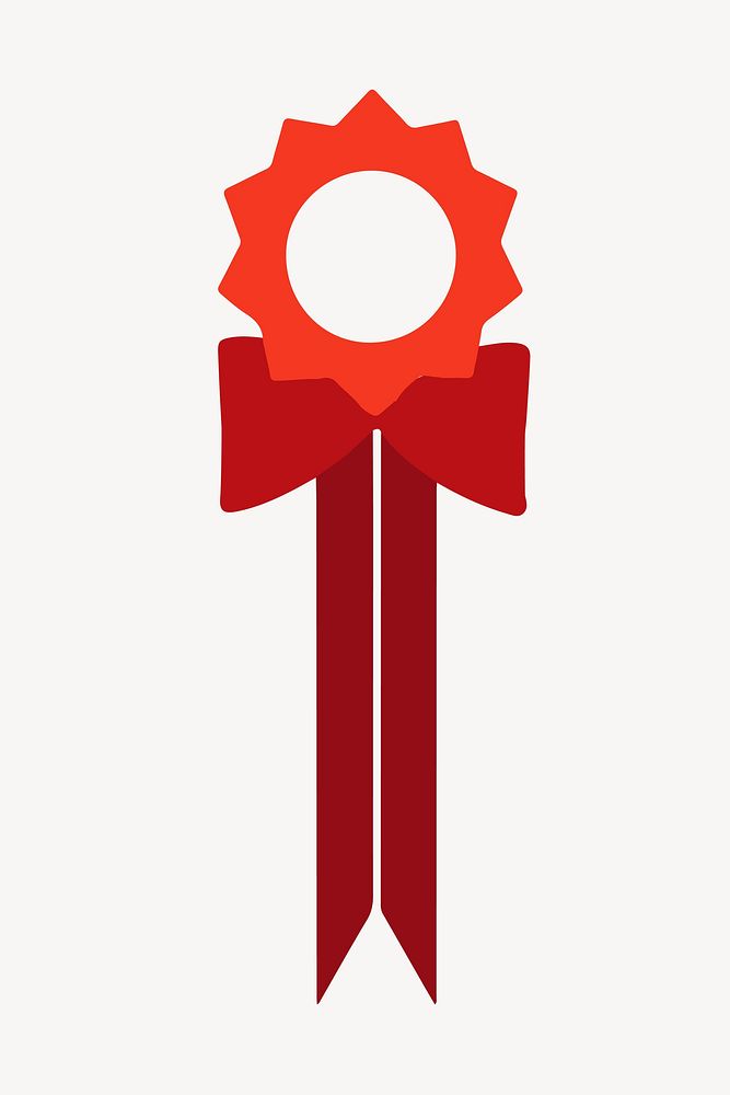 Red award ribbon illustration vector