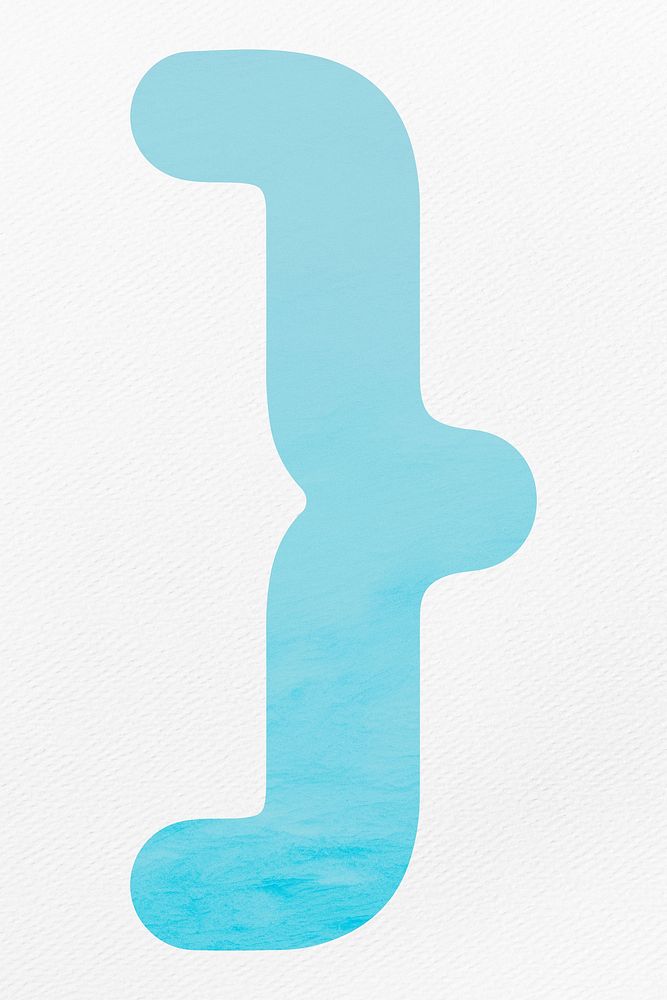 Blue curly bracket sign illustration