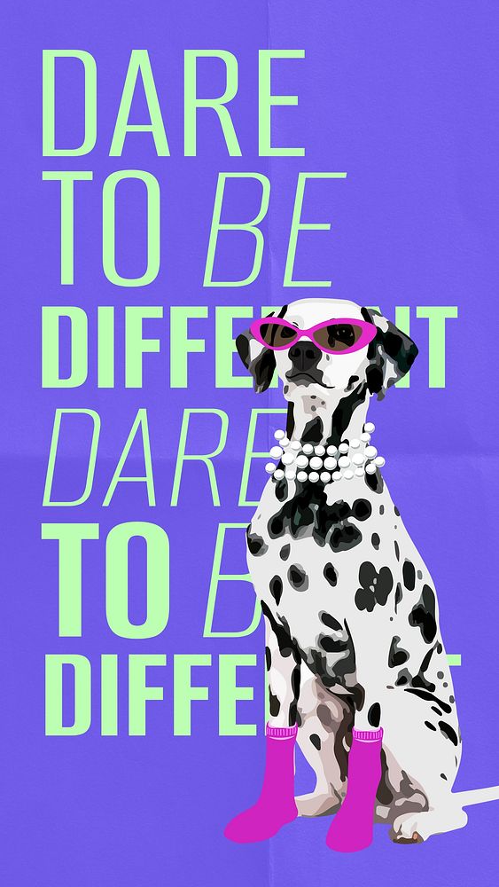 Dare to be different Facebook story 