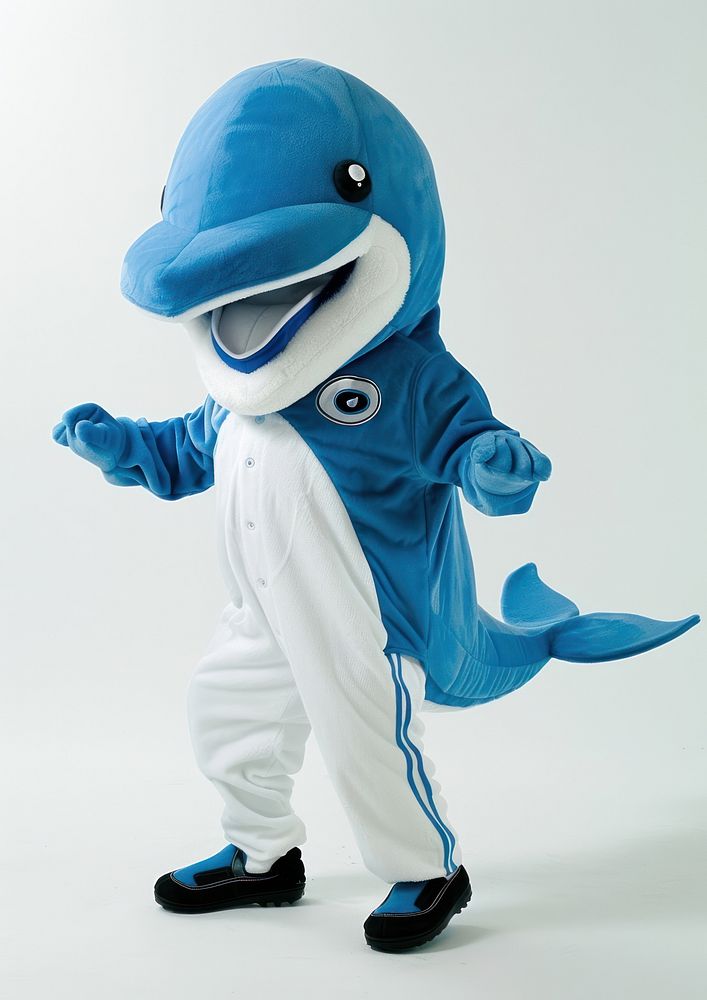 Whale mascot costume person people human.