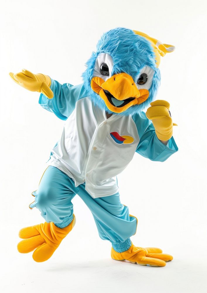 Bird mascot costume person clothing apparel.