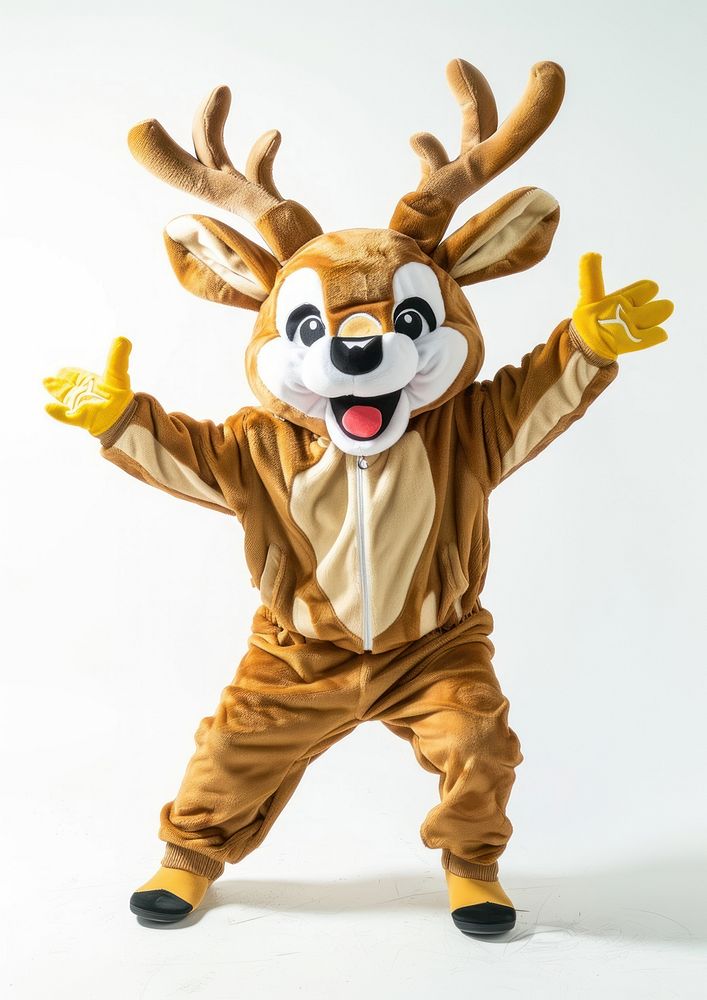 Deer mascot costume clothing figurine apparel.