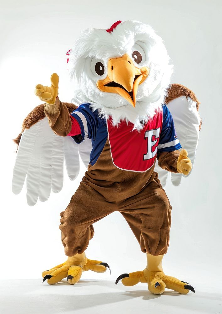 Eagle mascot costume clothing apparel glove.