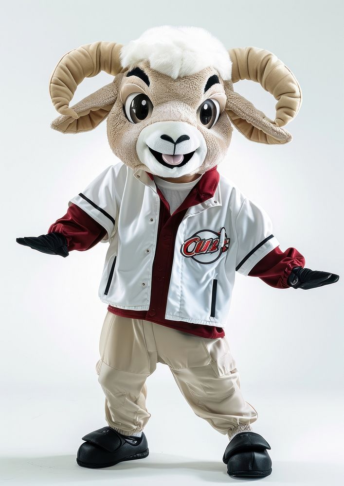 Goat mascot costume clothing apparel glove.