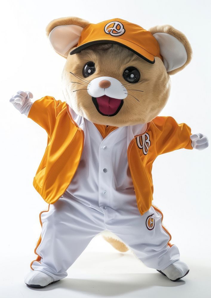 Hamster mascot costume clothing apparel glove.