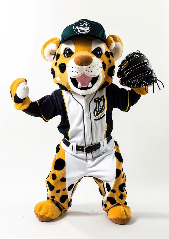 Jaguar mascot costume baseball person softball.