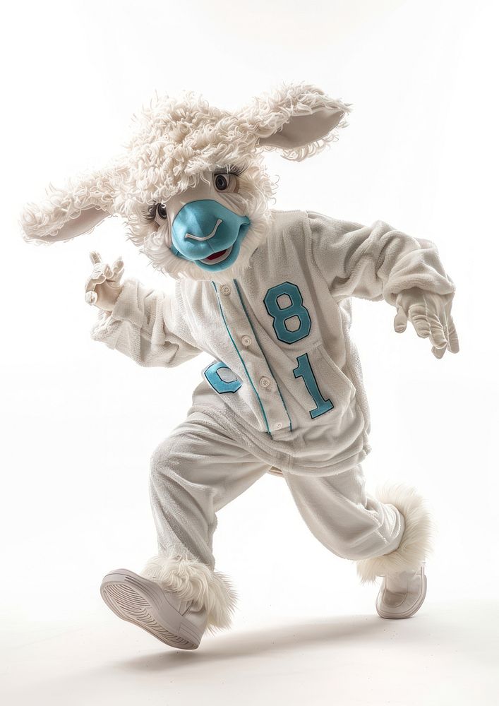 Lamb mascot costume person clothing apparel.