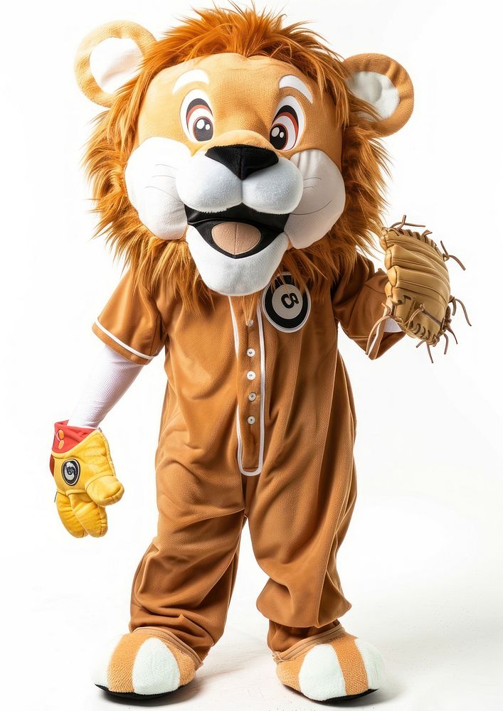 Lion mascot costume clothing apparel glove.