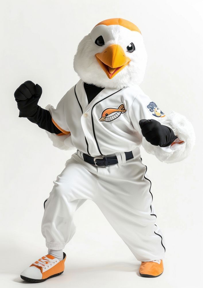 Seagull mascot costume person clothing footwear.