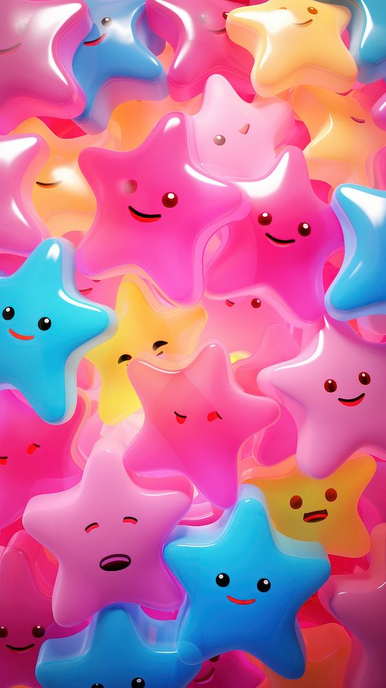 Inflate star 3d wallpaper confectionery sweets food.