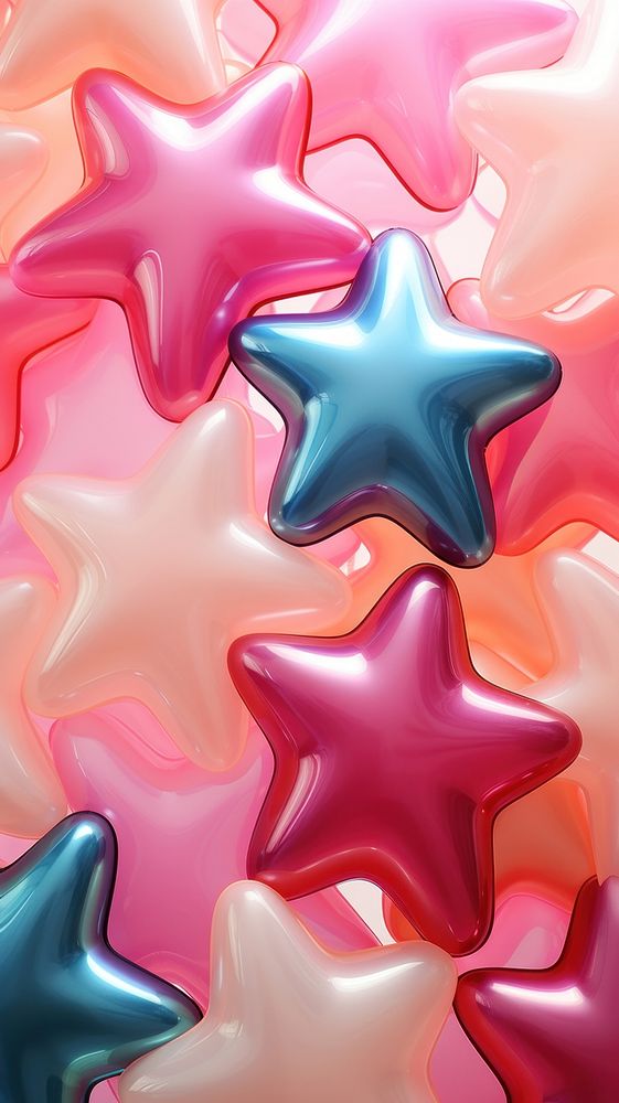 Inflate star 3d wallpaper confectionery symbol device.