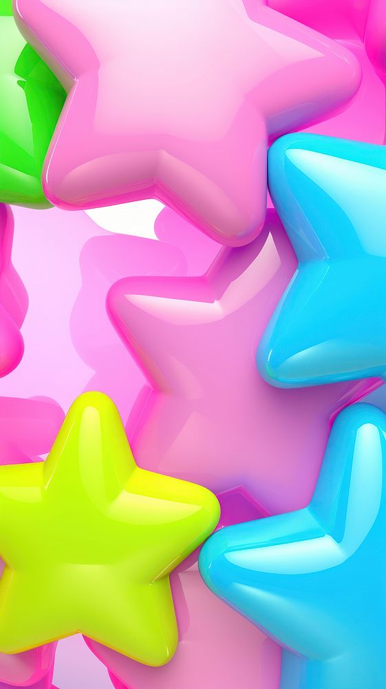 Inflate star 3d wallpaper confectionery sweets symbol.