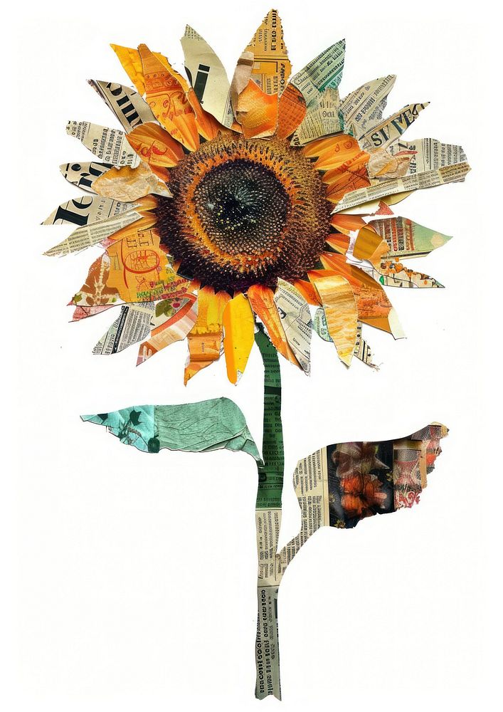 Sunflower collage blossom female.