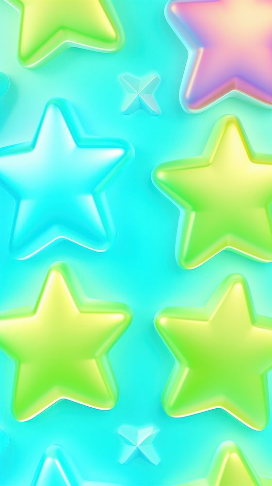 Star inflated 3d wallpaper symbol device grass.