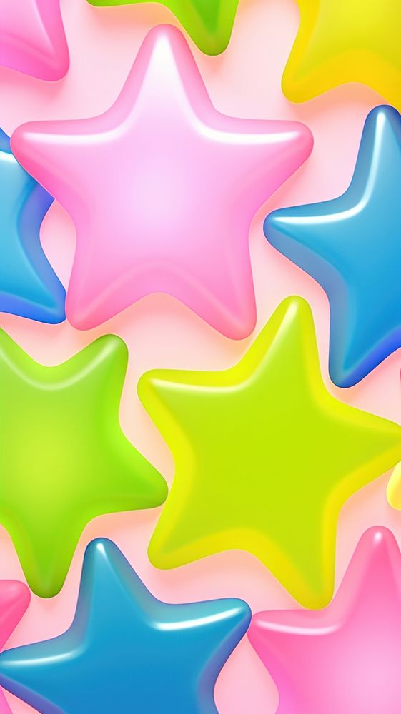 Star inflated 3d wallpaper sweets confectionery symbol.