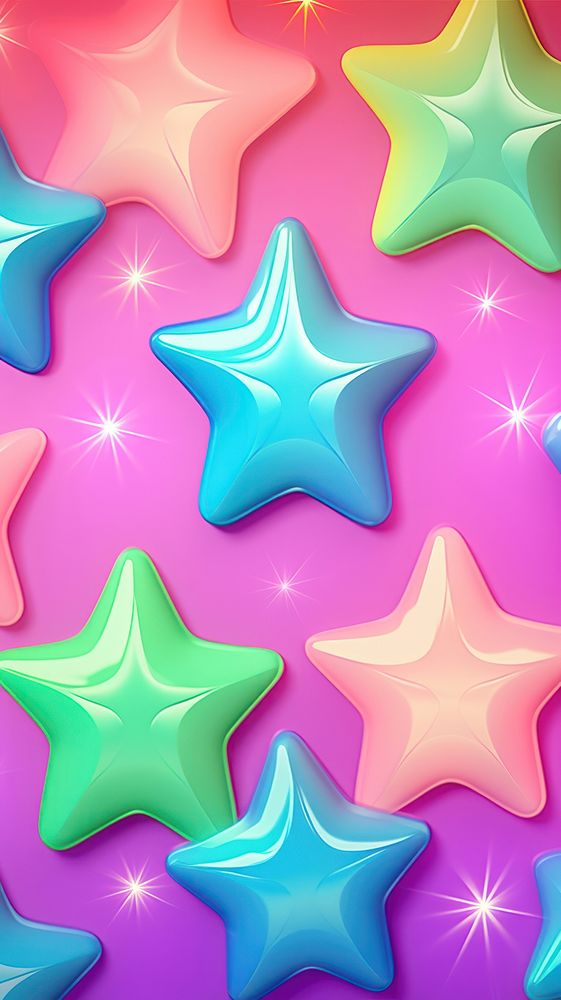 Star inflated 3d wallpaper pattern symbol star symbol.