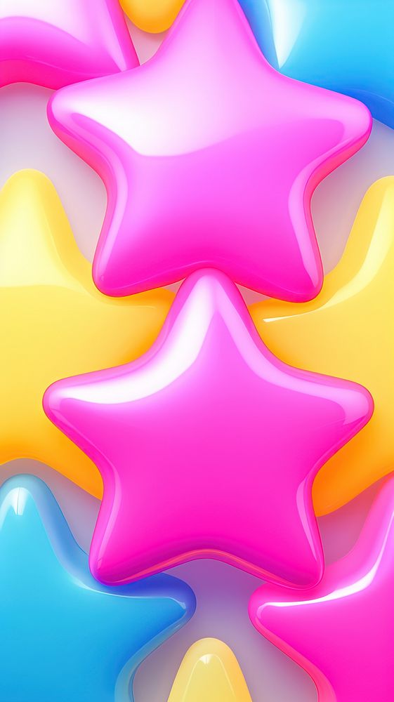 Star inflated 3d wallpaper confectionery sweets symbol.