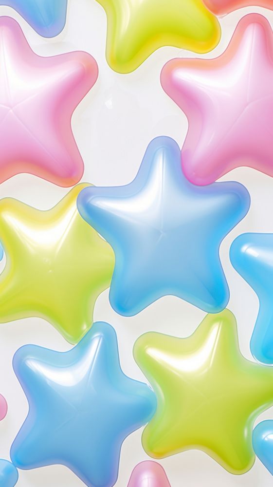 Star inflated 3d wallpaper balloon symbol person.
