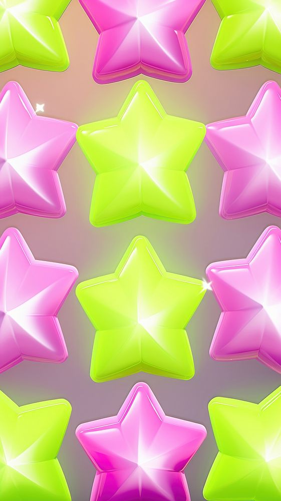 Star inflated 3d wallpaper confectionery furniture symbol.