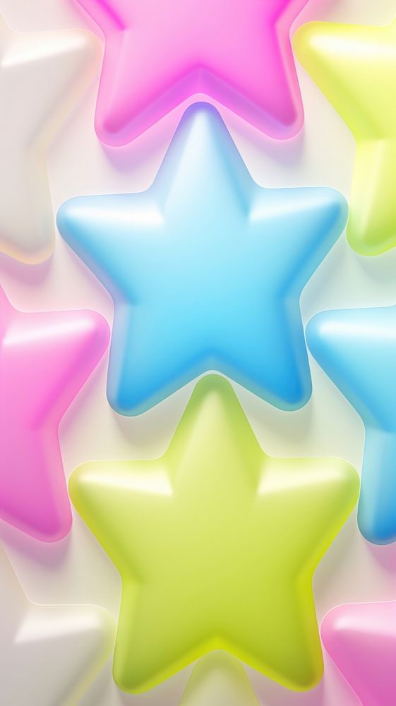 Star inflated 3d wallpaper sweets confectionery beverage.