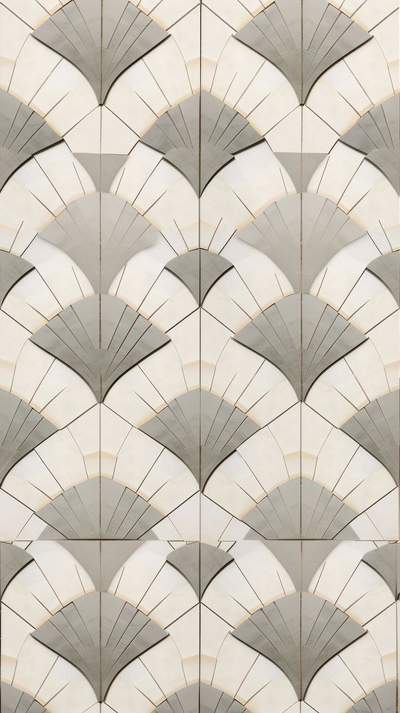 Fan geometric tile pattern indoors texture art.