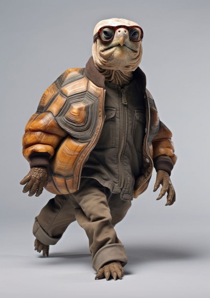 Tortoise clothing figurine apparel.