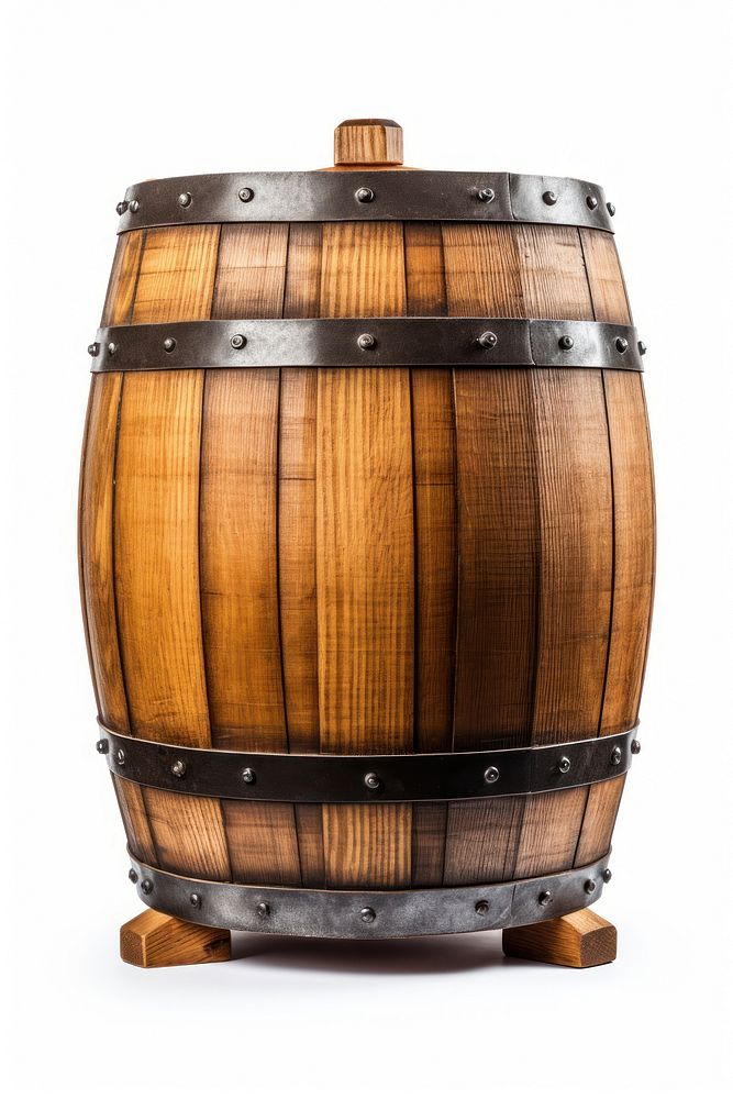 Wooden oak barrel keg.