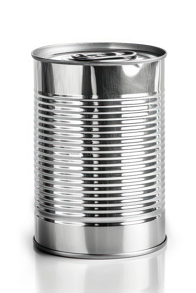 Unbranded tin can with no label aluminium bottle shaker.