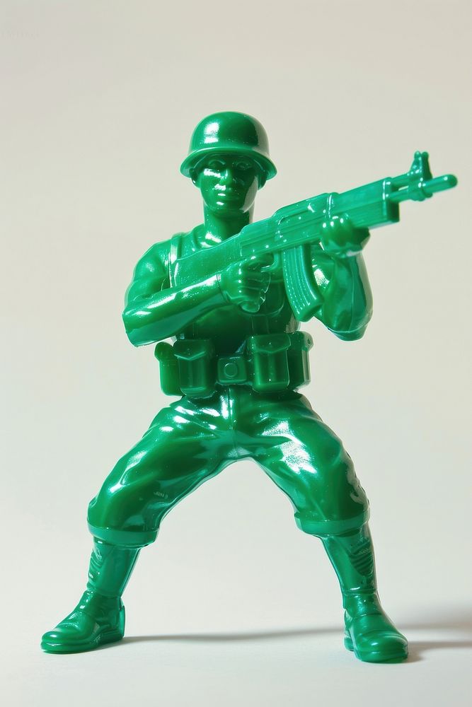 Plastic toy soldier doing playing weaponry person adult.