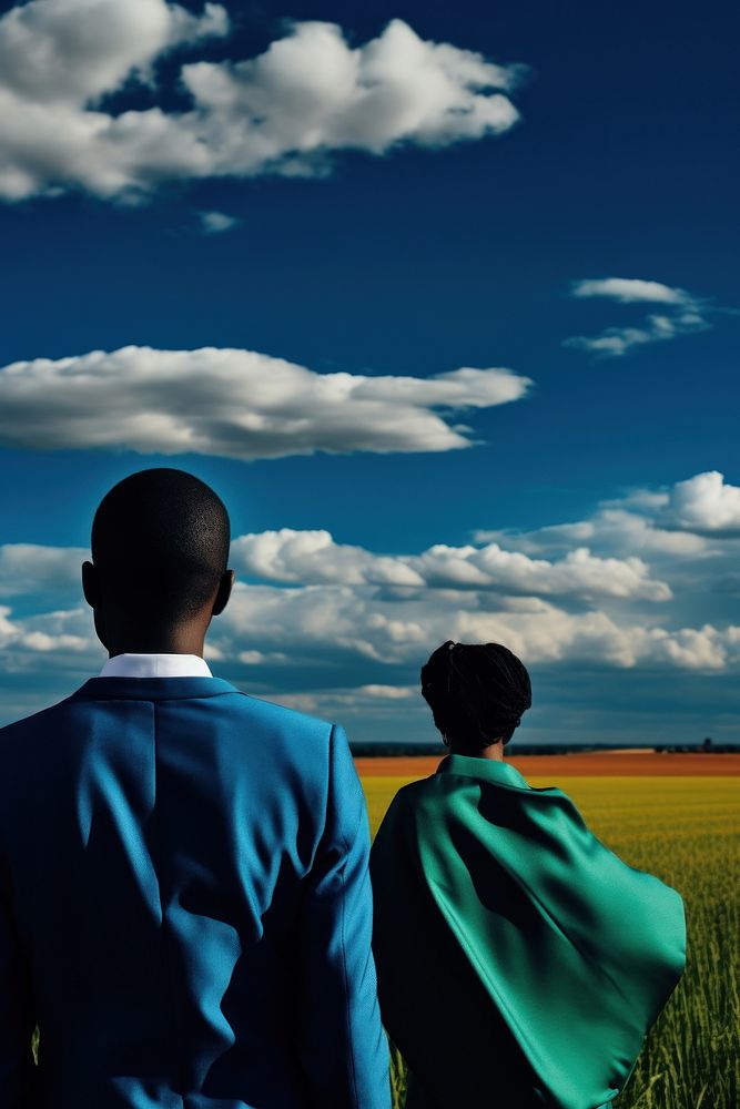 Photo of a African Wedding cloud field photography.