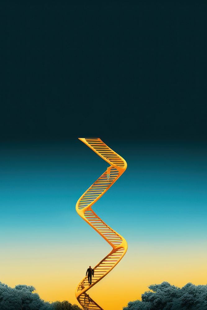 Photo of a dna architecture staircase building.