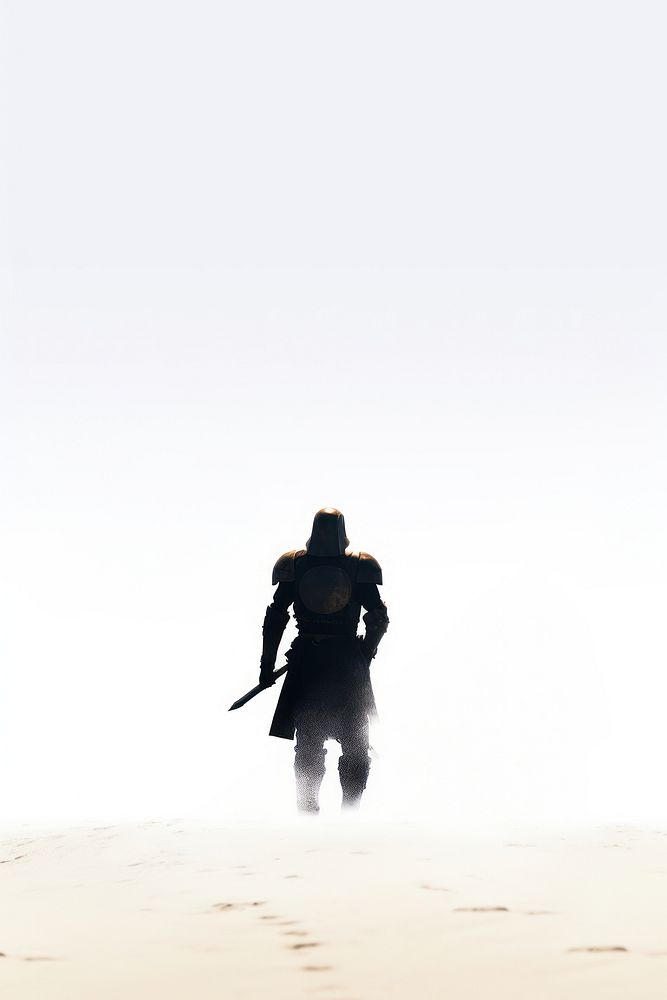 Photo of a warrior backlighting photography silhouette.