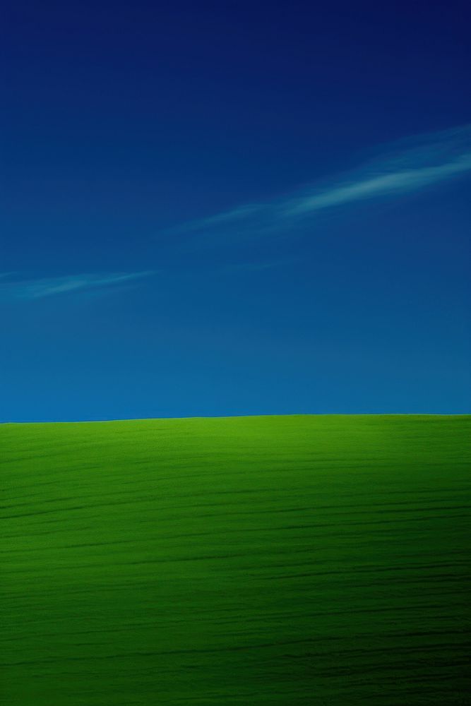 Photo of green field outdoors horizon nature.