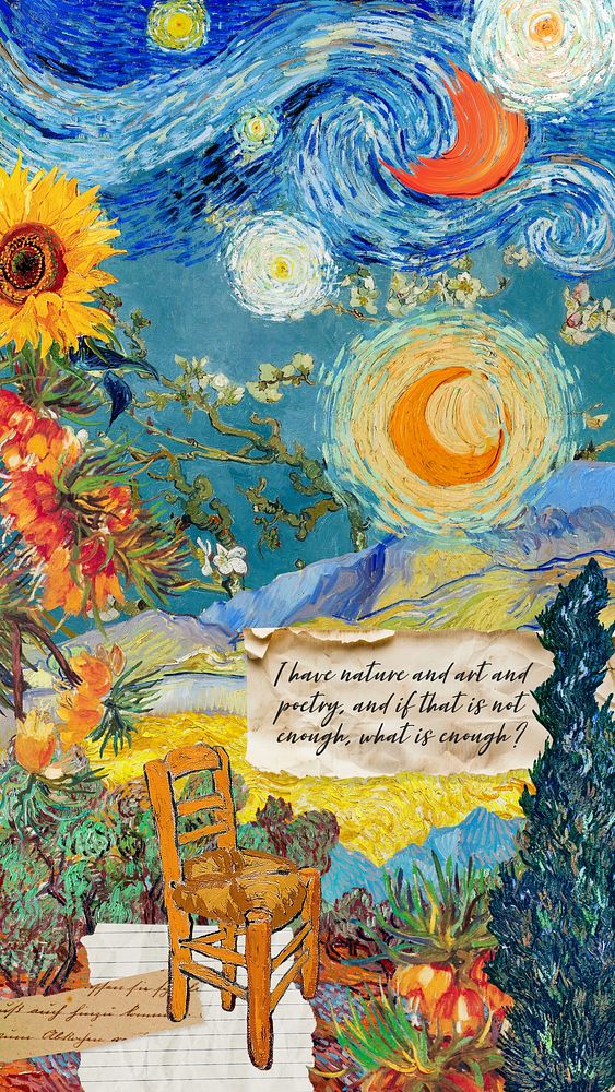 Van Gogh quote Facebook story template